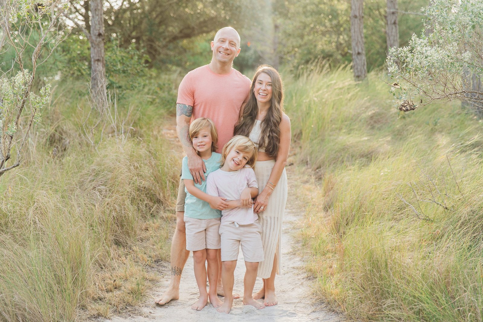 Family photo at Chic's Beach, Virginia Beach