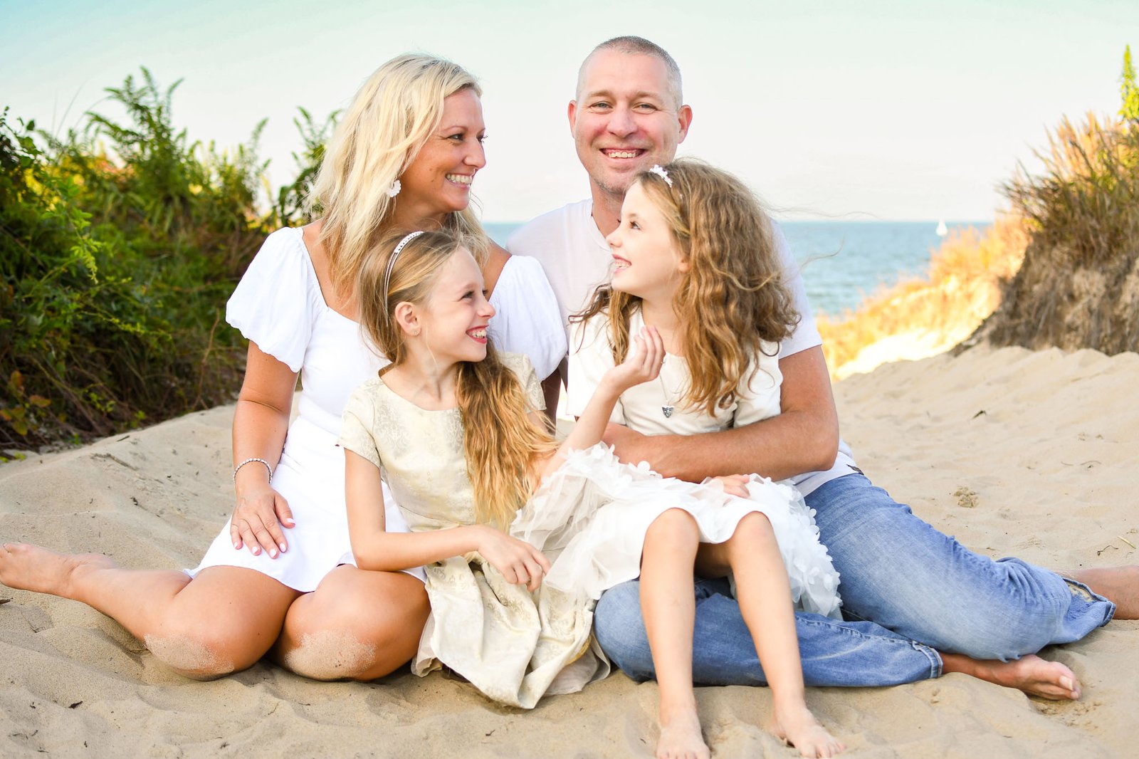 Family session on the beach in Virginia Beach